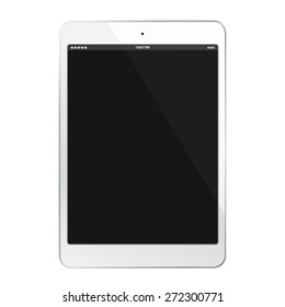 Realistic Digital Tablet Vector illustration - White