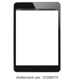 Realistic Digital Tablet Vector illustration - Black- Similar to iPad.