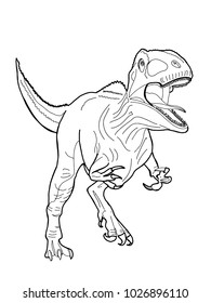 realistic dinosaur illustration cartoon drawing 