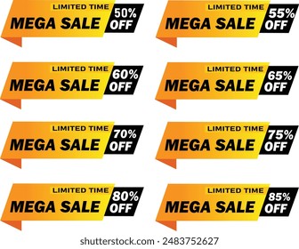 Realistic Discount And Offer Tag Vector Illustration 