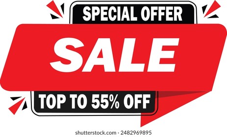 Realistic Discount Tag Vector Illustration