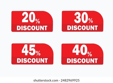 Realistic Discount Tag Vector Illustration