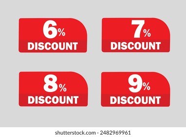 Realistic Discount Tag Vector Illustration