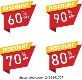 Realistic Discount Tag Vector Illustration With Background