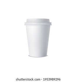 realistic disposable takeaway tea or coffee cup illustration