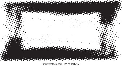 Realistic distressed edge paper texture overlay for album cover art vector mockup. Subtle worn edge aged look for album art	
