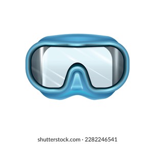 Realistic diving mask on white background vector illustration