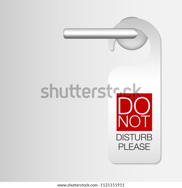 Download Realistic Door Hanger Mockup Handle Stock Vector Royalty Free 1121151911