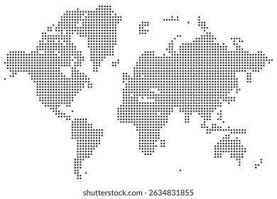 Realistic dotted world map. Dotted world map displayed with geographic dotted world map precision. Designed for global visualization using a dotted world map aesthetic with minimalist flair.