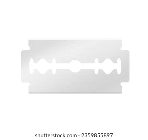 Realistic double edge safety razor blade mockup. Front view. Vector illustration. Perfect to your design. EPS10.	