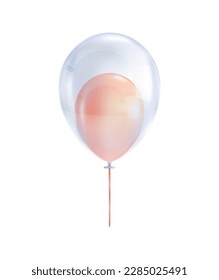 Realistischer Doppelparty-Ballon, Vektorgrafik
