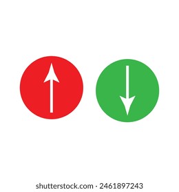 Realistic up and down arrow icon. Up and Down Arrow Icons with Rounded Edges. Vector illustration. Eps file 32.