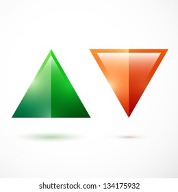 Realistic up and down arrows