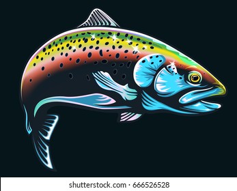 Trout Jumping Images Stock Photos Vectors Shutterstock