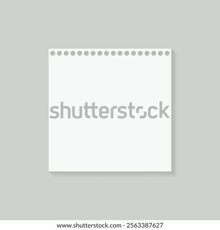 Realistic drawing paper sheet, Blank paper or drawing paper, White plain notebook vector paper.