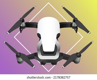 Realistic dron illustration with gradient background