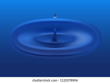Realistic drop and circle ripples background. Vector illustration eps10.