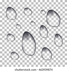 Realistic drop. Water. Vector
