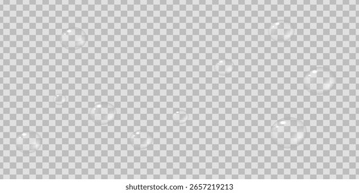 Realistic drops on isolated transparent background.
