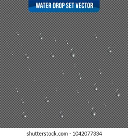Realistic drops pure. Isolated vector
