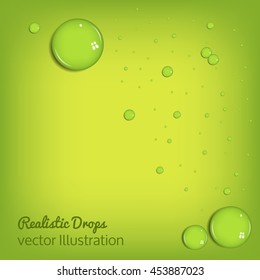 Realistic Drops. Vector Illustration