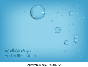 Realistic Drops. Vector Illustration