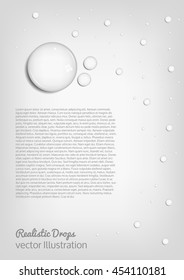 Realistic Drops. Vector Illustration