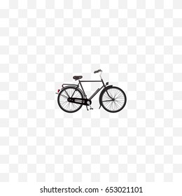 Realistic Dutch Velocipede Element. Vector Illustration Of Realistic Training Vehicle Isolated On Clean Background. Can Be Used As Bicycle, Velocipede And Dutch Symbols.