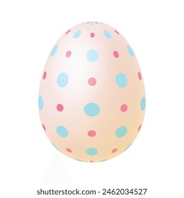 Realistic easter egg illustration design on white.