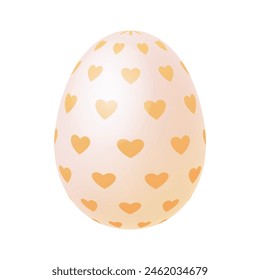 Realistic easter egg illustration design on white.