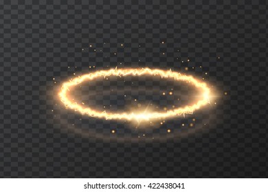 Realistic effect of lightning on a transparent background.