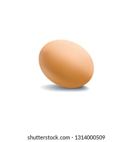 realistic egg 3d icon on white background