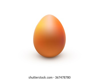 Realistic egg icon, isolated on white background. Vector illustration