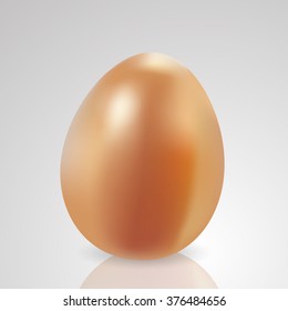 Realistic egg on a white background. Easter. Egg. Icon egg. Logo. emblem
