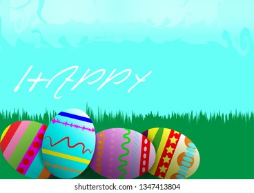 realistic eggs easter background
