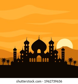 Realistic eid al-fitr vector Taj Mahal