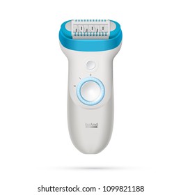 Realistic Electric Epilator On White Background. EPS10 Vector