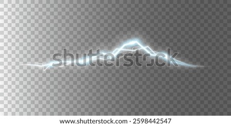 A realistic electric lightning bolt effect with vibrant neon colors and dynamic light streaks.