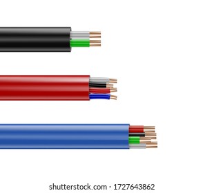 Realistic electrical wires flexible network.