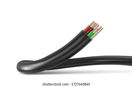 Realistic electrical wires flexible network.