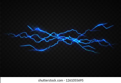 Realistic Electricity Visual Effect Design Template Stock Vector 