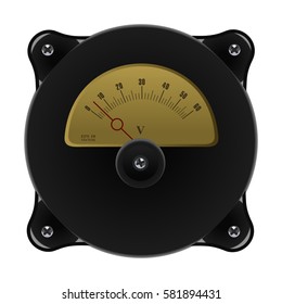Realistic electronic analog VU signal meter
