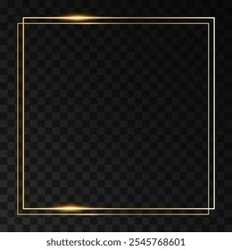 Realistisch eleganter geometrischer goldener Rahmen