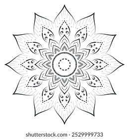 Realistische elegante Mandala dekorative Design Hintergrund