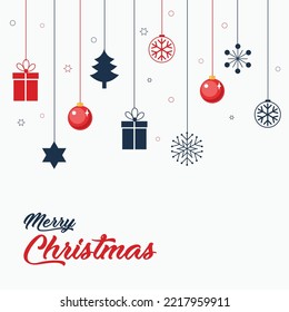 Realistic elegant modern merry Christmas concept with deer hand drawn background design