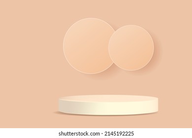 Realistic elegant product podium with shapes Vector