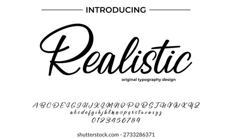 Realista - Fuente de Script Elegante para Diseño Suave y Tipografía Creativa