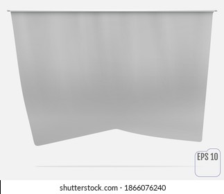 Realistic Empty 3D Pennant Mockup