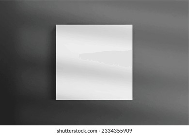 Folleto de papel de simulación de volante blanco en blanco y vacío realista, volante, hoja de papel, A4 con ventanas y hojas de sombra superpuesta. Ilustración 3D Fondo Aislado. Ilustración del vector EPS 3D.