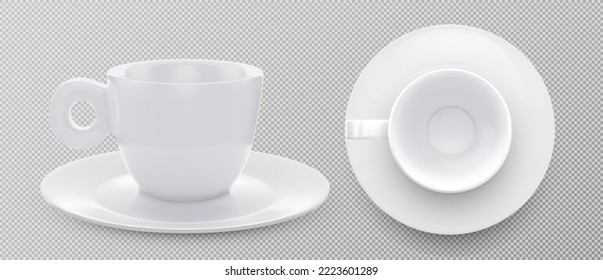 Realistic  empty cup for coffee tea. Vector illustration